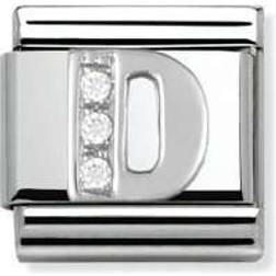 Nomination Composable Classic Link Letter D Charm - Silver/White