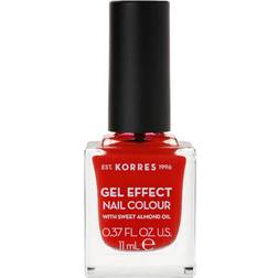 Korres Sweet Almond Gel Effect Nail Colour #48 Coral Red 11ml