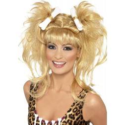 Smiffys Crazy Cavegirl Bunches Wig Blonde