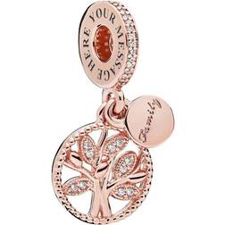 Pandora Family Heritage Pendant Charm - Rose Gold/Transparent