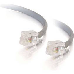 C2G 6P4C Straight Modular RJ11-RJ11 10m