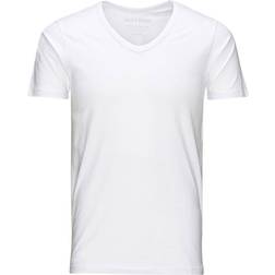 Jack & Jones Basic V-Neck Regular Fit T-shirt - White/Opt White