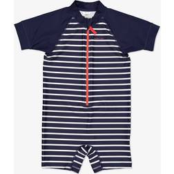 Polarn O. Pyret Striped UV Suit - Dark Navy Blue (60403315)