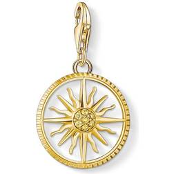 Thomas Sabo Charm Club Sun Small Charm Pendant - Gold/White