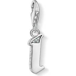 Thomas Sabo Charm Club Letter I Charm Pendant - Silver/White