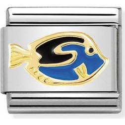 Nomination Composable Classic Link Blue Surgeonfish Charm - Silver/Gold/Blue/Black