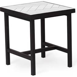 Warm Nordic Herringbone Tile Small Table 40x40cm