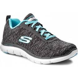 Skechers Flex Appeal 2.0 W - Black/Light Blue