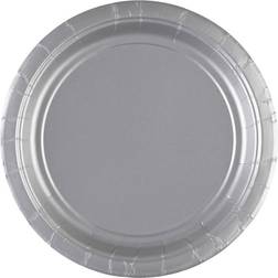 Amscan Plates Round Silver 8-pack