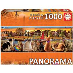 Educa Panorama Cats on the Quay 1000 Pieces