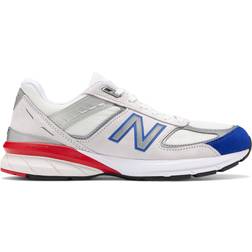 New Balance 990v5 M - Nimbus Cloud with Team Royal & Team Red