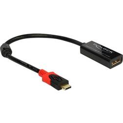 DeLock Ferrite USB C-DisplayPort M-F 0.2m