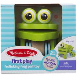 Melissa & Doug First Play Frolicking Frog Wooden Pull Toy