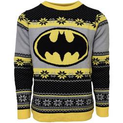 Numskull Batman Christmas Jumper Unisex - Yellow/Black/Grey