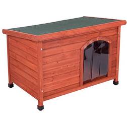 Zooplus Woody Dog House with fladt tag & plast Door - M
