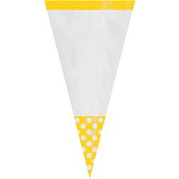 Amscan Gift Bag White/Yellow 10-pack