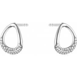 Georg Jensen Offspring Earrings - Silver/Diamonds