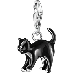 Thomas Sabo Charm Club Black Cat Charm - Silver/Black