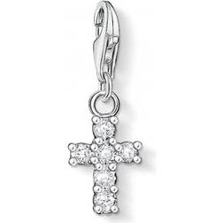 Thomas Sabo Club Cross Charm - Silver/Transparent