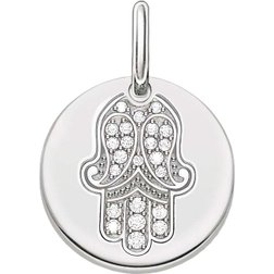 Thomas Sabo Hand of Fatima Pendant - Silver/White