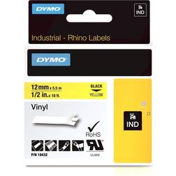 Dymo Rhino Label Black on Yellow 1.2x550cm