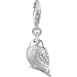 Thomas Sabo Bird Charm - Silver/Black/White