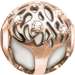 Thomas Sabo Tree Bead Silver Charm - Rose Gold/White