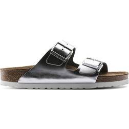 Birkenstock Arizona Soft Footbed Leather - Metallic Silver