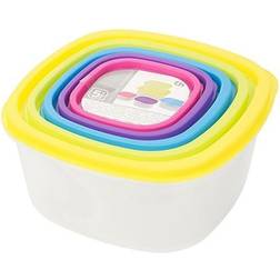 BigBuy Rainbow Food Container 5pcs