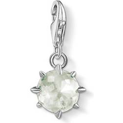 Thomas Sabo Birth Stone August Charm Pendant - Silver/Light Green/White