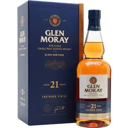 Glen Moray 21 YO Speyside Single Malt 46.3% 70cl