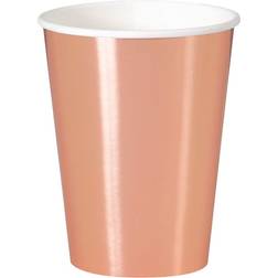 Unique Party Paper Cup Rose Gold 8-pack