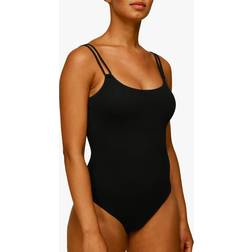Whistles Double Strap Textured Swimsuit - Black