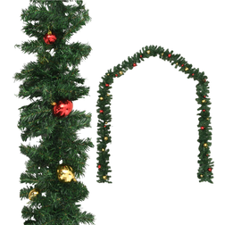 vidaXL Garlands Christams Baubles Green 4-pack