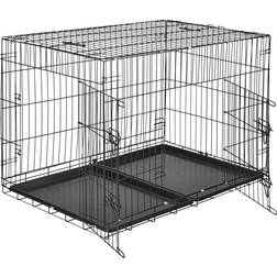tectake Dog Cage with Two Door 70x76cm