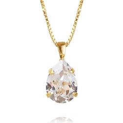 Caroline Svedbom Mini Drop Necklace - Gold/Transparent