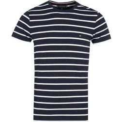 Tommy Hilfiger Organic Cotton Stripe Slim Fit T-shirt - Desert Sky/White