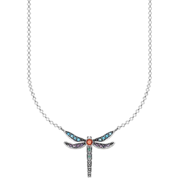 Thomas Sabo Dragonfly Small Necklace - Silver/Multicolour