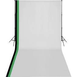 vidaXL 3 Background Studio Kit 3x6m