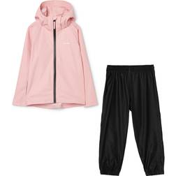 Tretorn Kid's Packable Rain Set - Light Rose/Black