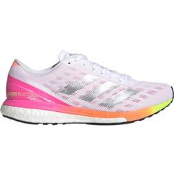 Adidas Adizero Boston 9 W - Cloud White/Silver Metallic/Screaming Pink