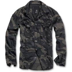 Brandit Slim Fit Vintage Shirt - Black Camo