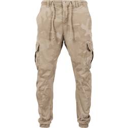 Urban Classics Camo Cargo Jogging Pants - Sand Camouflage