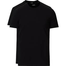 DSquared2 Cotton Stretch Crew Neck T-shirt 2-Pack - Black