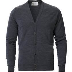 John Smedley Petworth Classic Cardigan - Charcoal