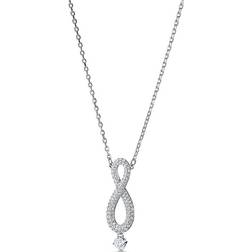 Swarovski Infinity Necklace - Silver/White