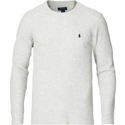 Polo Ralph Lauren Waffle Crew Neck Long Sleeve T-shirt - English Heather