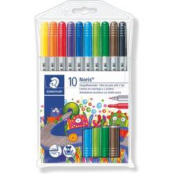 Staedtler Noris 320 Double Ended Fibre Tip Pen 10-pack