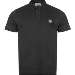 Stone Island Short Sleeve Polo Shirt - Black