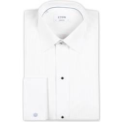 Etón Plissé Evening Shirt - White